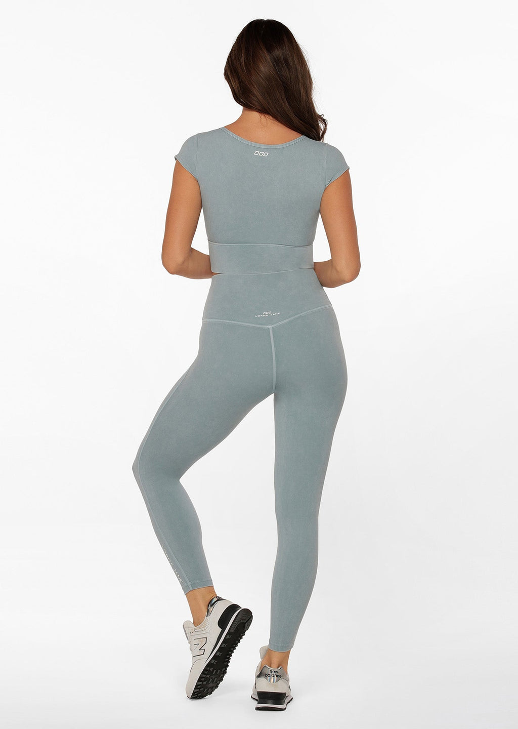 Hi-Fold Lotus No Chafe Ankle Biter Leggings - Washed Deep Arctic