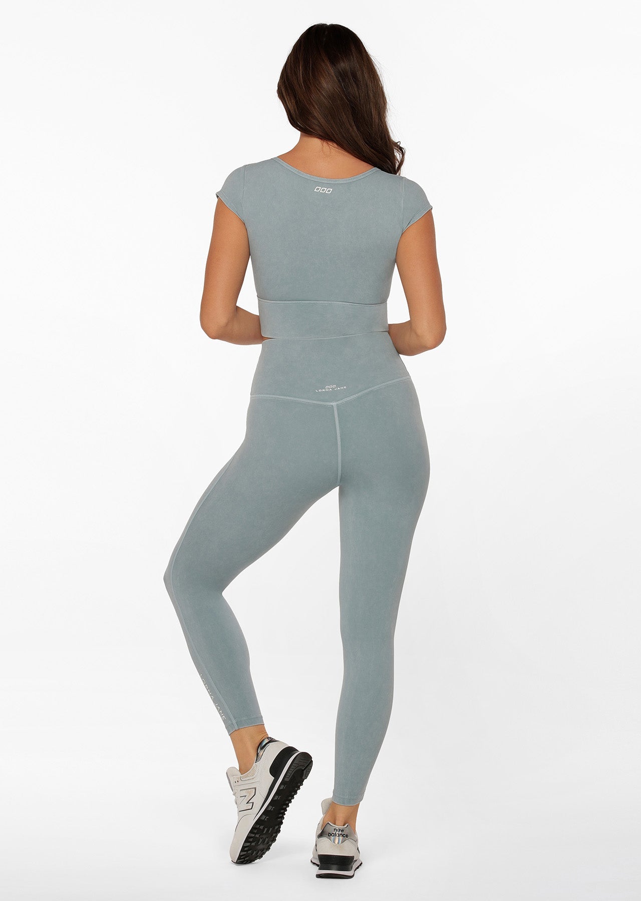 Hi-Fold Lotus No Chafe Ankle Biter Leggings - Washed Deep Arctic