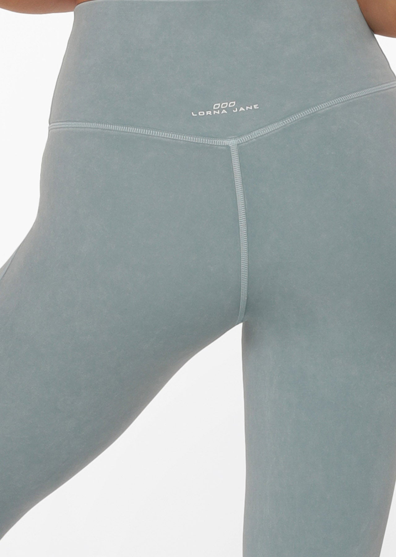 Hi-Fold Lotus No Chafe Ankle Biter Leggings - Washed Deep Arctic
