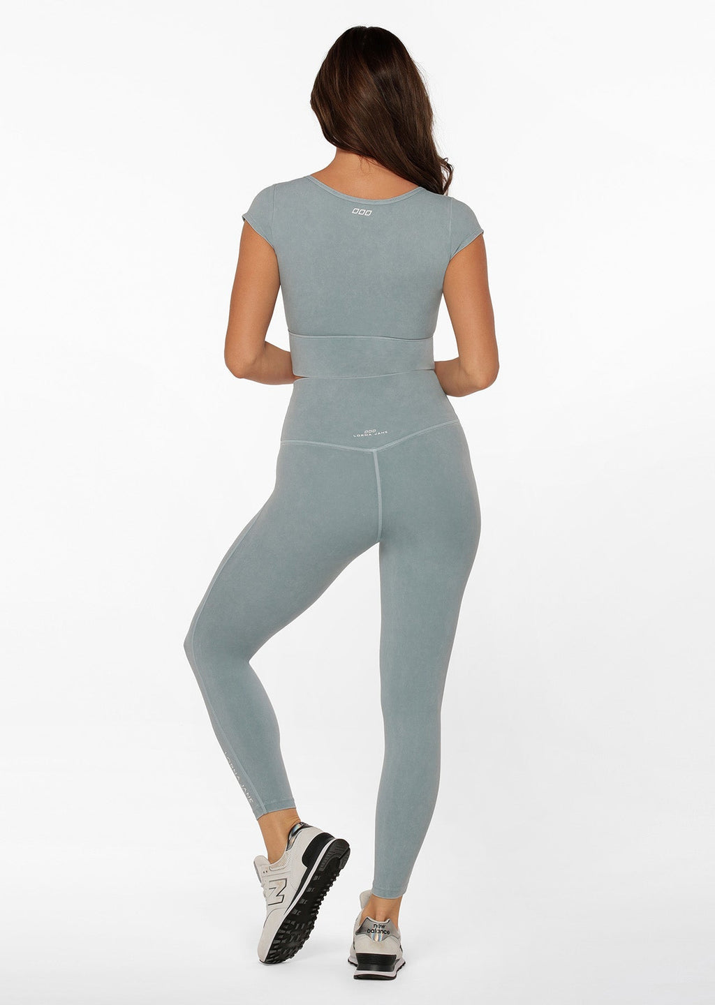 Hi-Fold Lotus No Chafe Ankle Biter Leggings - Washed Deep Arctic