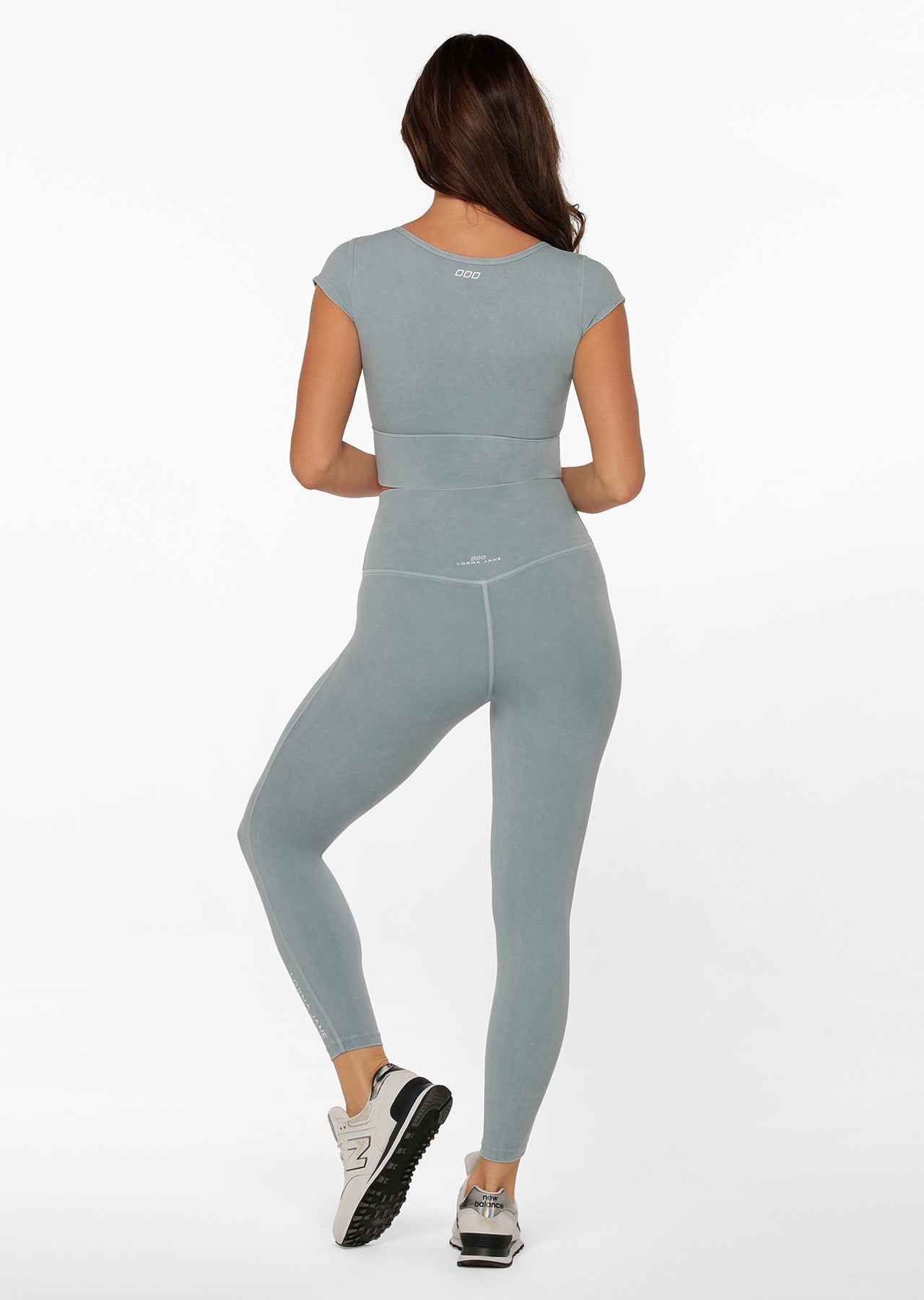 Hi-Fold Lotus No Chafe Ankle Biter Leggings - Washed Deep Arctic