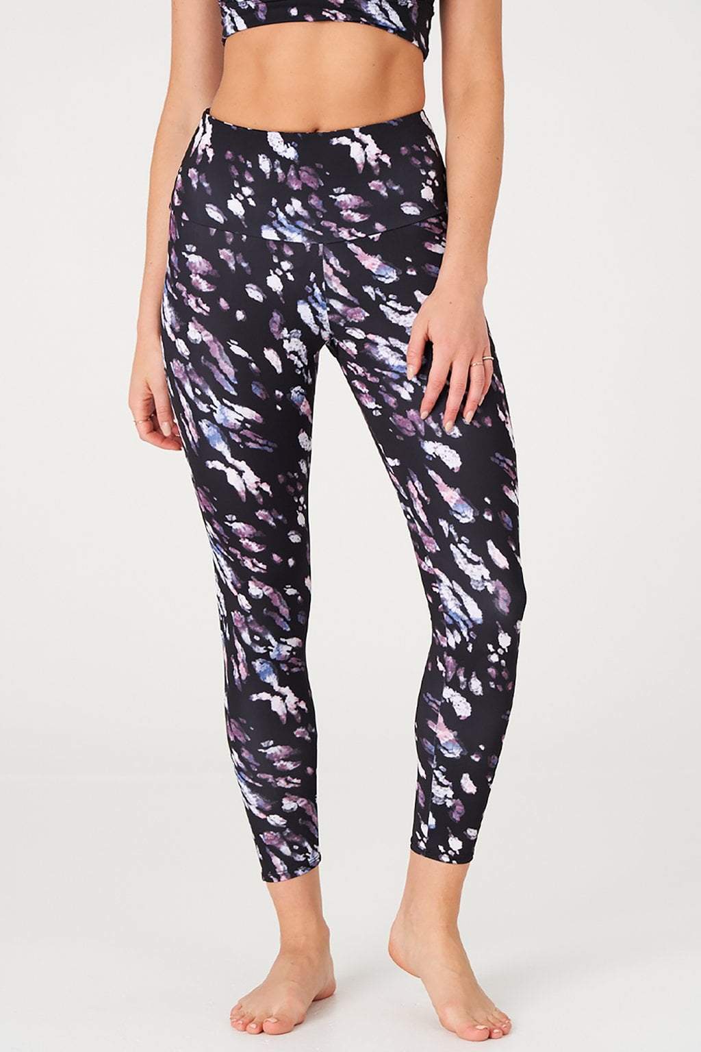 Graphic High Rise Midi Legging - Jungle Hues