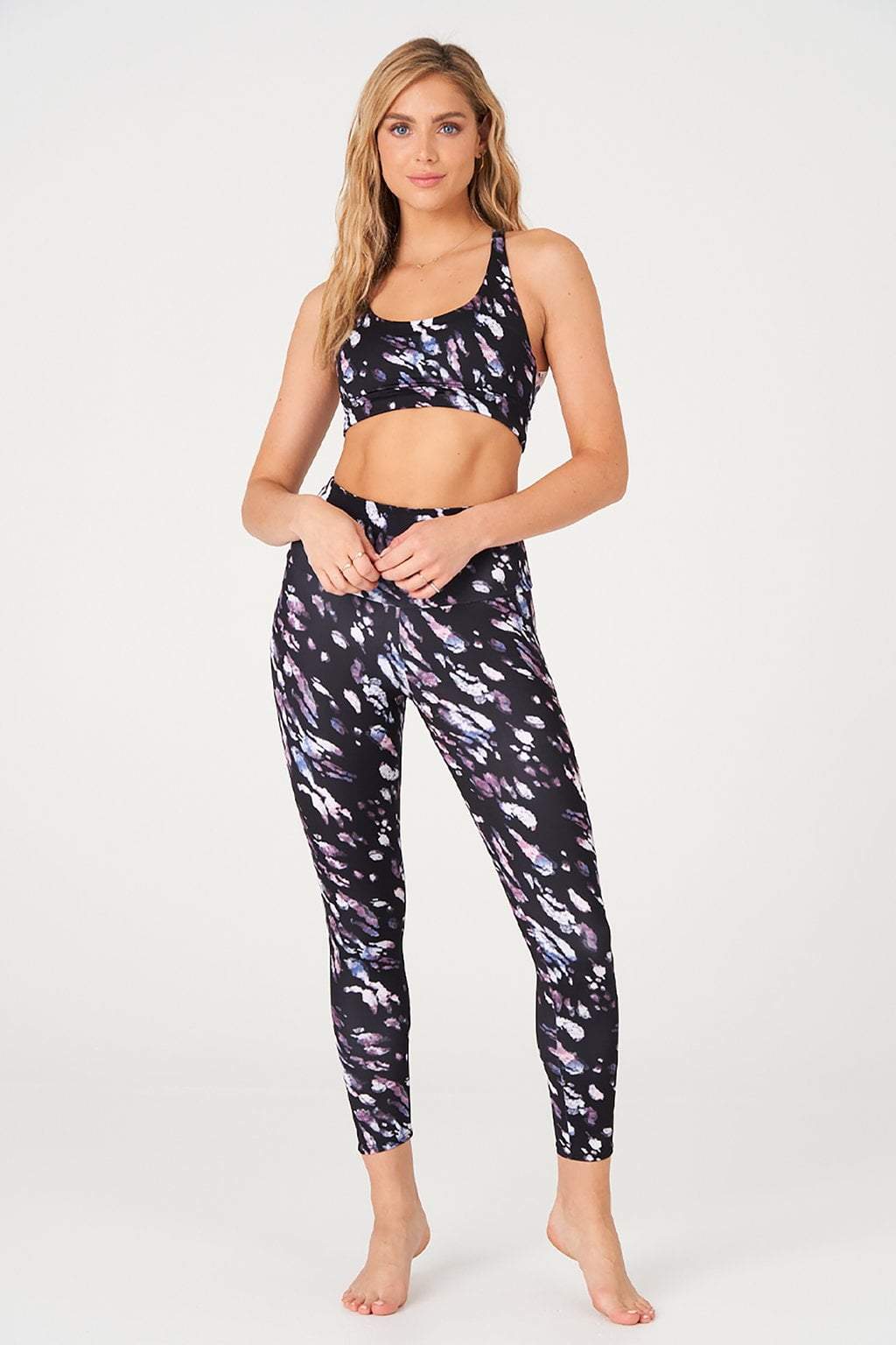 Graphic High Rise Midi Legging - Jungle Hues